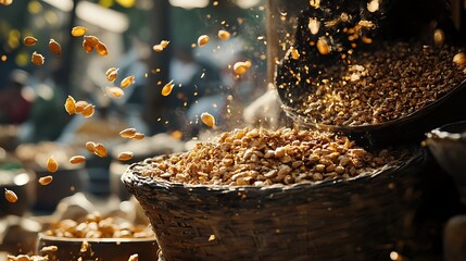 Nuts that are eaten as food by drying