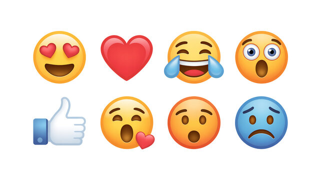 3D Emojis and Social Media Reactions Icon Set

