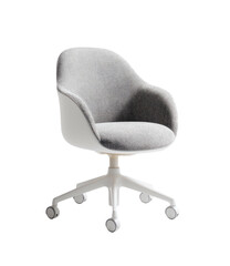 Modern swivel office chair in light gray