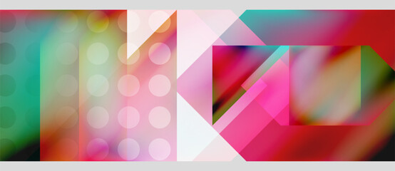 Fototapeta premium Abstract composition. Vibrant colors blend, geometric shapes overlap. Modern design, digital art, bold textures create visual interest.