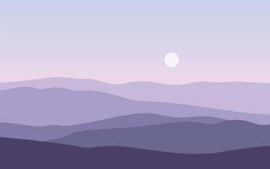 山並みの風景のイラスト