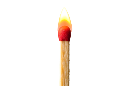 Red candlestick chart on transparent background showing uptrend isolated on transparent background