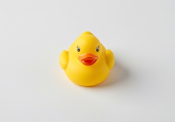 Top-down High-key Rubber Duck Product Photo