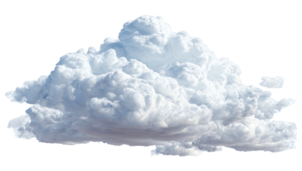 A fluffy white cumulus cloud