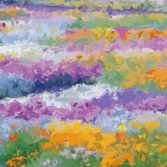 Various oil paintings, flowers, forest scenery, lakes, roses, peonies, chrysanthemums, moonlight