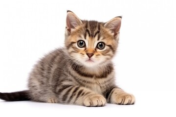 Obraz premium Cute kitten on light background