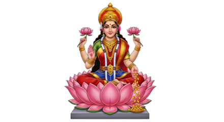 Mata Laxmi PNG divine goddess festival Diwali spirituality icon
