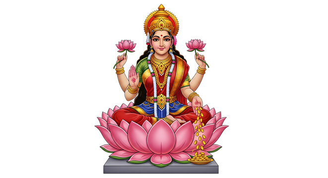 Mata Laxmi PNG divine goddess festival Diwali spirituality icon
