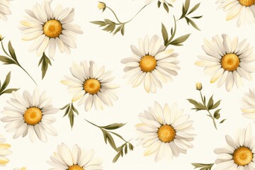 Obraz premium Pattern of flowers on light background