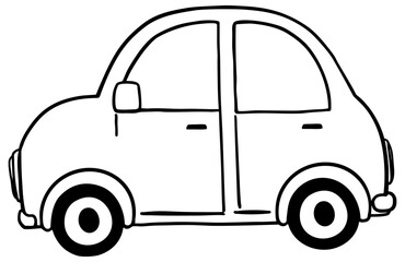 Outline car Cartoon style 