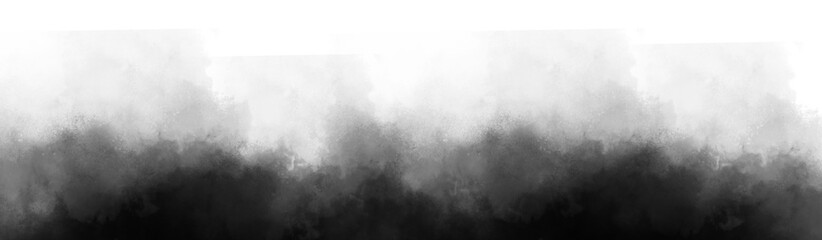Black smoke texture with deep gradient and swirling motion isolated on transparent background for dark-themed compositions