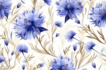 Pattern of flowers on light background