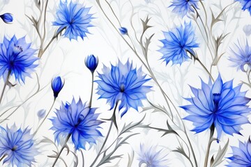 Pattern of flowers on light background