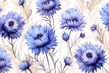 Pattern of flowers on light background