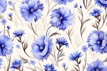 Pattern of flowers on light background