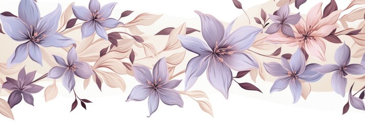 Pattern of flowers on light background
