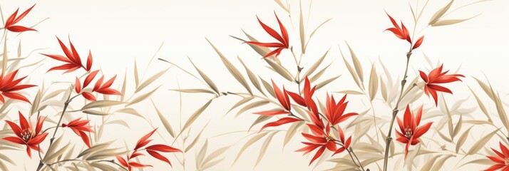 Pattern of flowers on light background