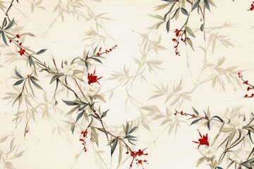 Pattern of flowers on light background