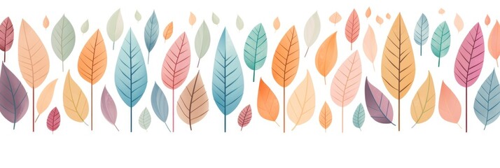 Pattern of colored leaves