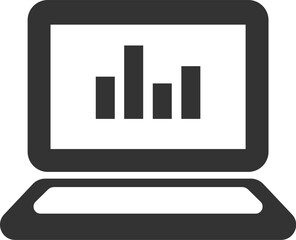 Laptop Office single icon vector