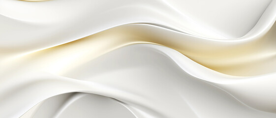 Obraz premium Soft Abstract Waves in White and Cream Tones