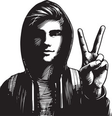 vector boy silhouette