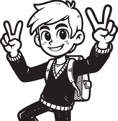 vector boy silhouette