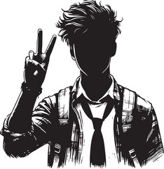 vector boy silhouette