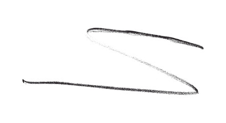 Hand drawn black pencil lines, circles, stripes and squiggly lines on transparent background.