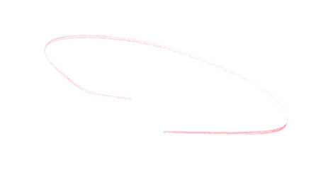 Hand drawn pink pencil lines, circles, stripes and squiggly lines on transparent background.