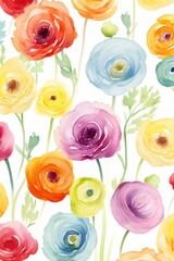 Pattern of flowers on light background