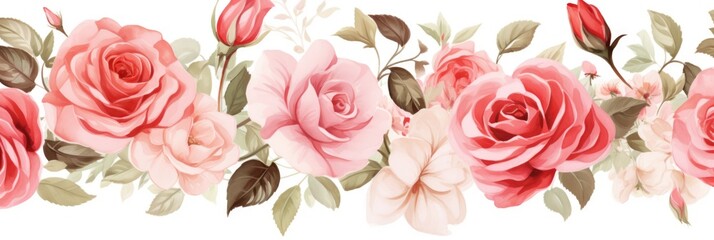Pattern of flowers on light background