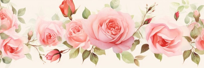 Pattern of flowers on light background