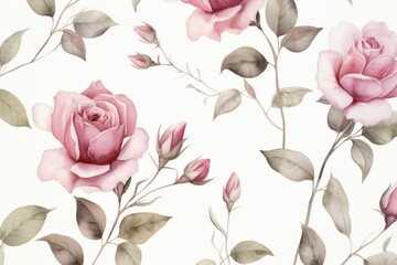 Pattern of flowers on light background