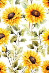 Pattern of flowers on light background