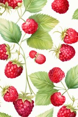 Berry pattern on light background