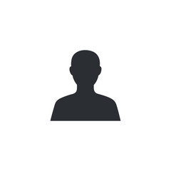 Avatar silhouette icon logo flat vector design