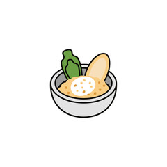 Japanese food icon logo flat vector design