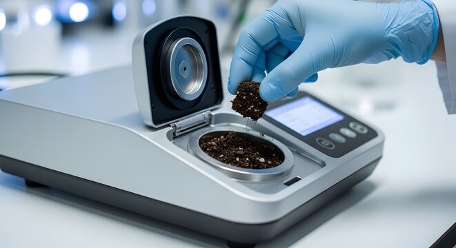 Advanced Precision Farming Technology Analyzing Seed Samples in Modern Laboratory Equipment for Sustainable Agricultural Practices and Research Innovations