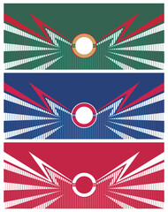 Dynamic Geometric Abstract Background with Bold Color Rays