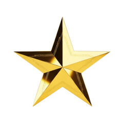 Obraz premium Golden Christmas Star transparent bg, cutout PNG