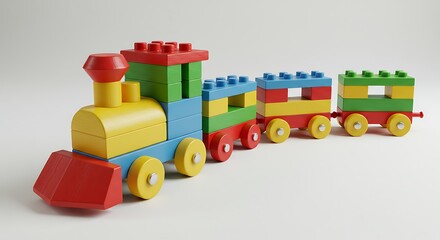 Colorful toy train set