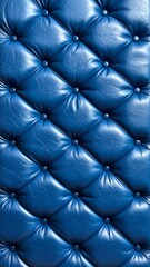Fototapeta premium Deep blue quilted leather texture