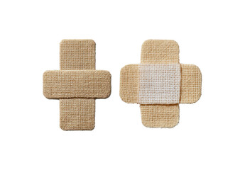 Adhesive bandage or medical bandage. Sticking plaster isolated on transparency background.