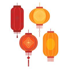 Obraz premium Set of Traditional Chinese Lanterns