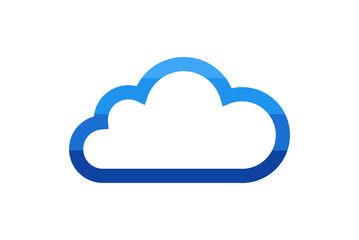 Blue colour cloud technology icon