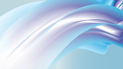 Fototapeta premium Abstract flowing iridescent light blue and purple waves with soft gradients and subtle textures