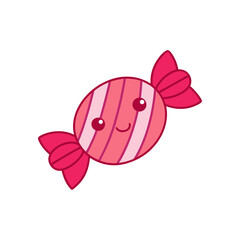 Cute pink candy character design
