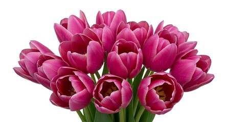 Pink tulip bouquet closeup