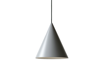 A simple, cone-shaped pendant light